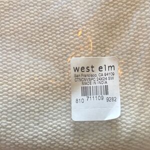 NWT West Elm 24” pillow covers, set of 2